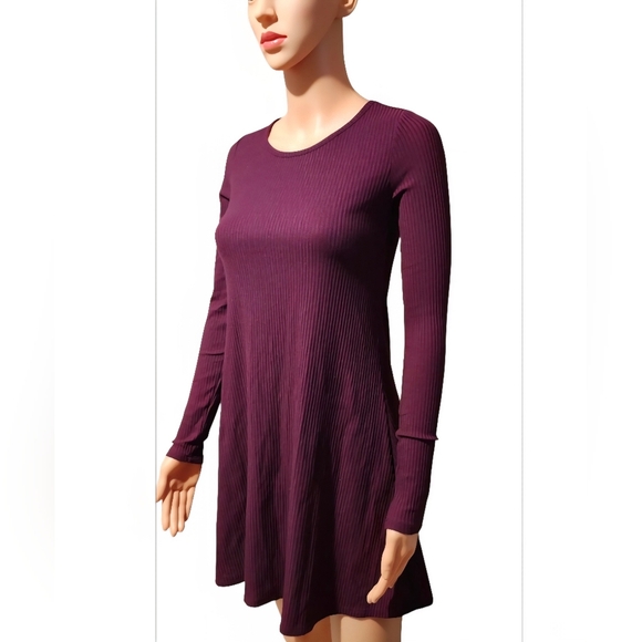Forever 21 Long Sleeve Plum Dress - Picture 3 of 4